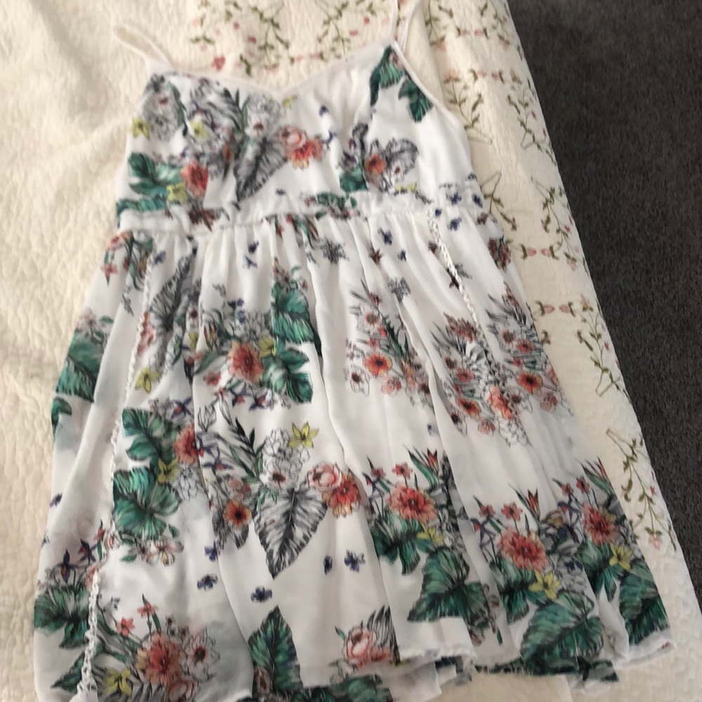 White floral dress